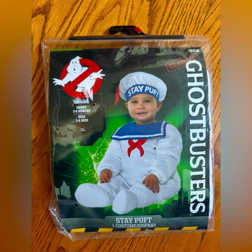 Ghostbusters Stay Puft Costume Infant Size 3-6 Months Halloween, Dress-up